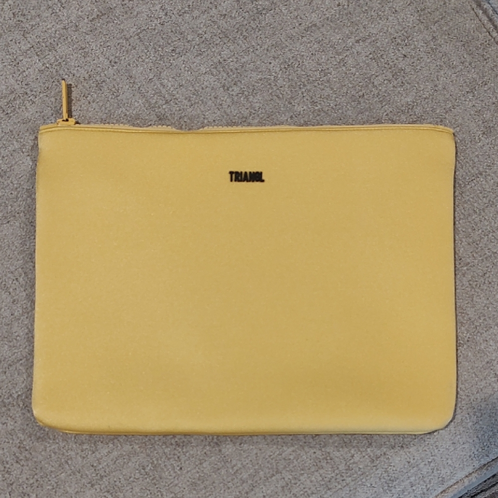 Triangl Swim Yellow Zip Pouch•Used•11.5"x8.5"